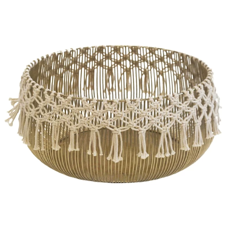 Gold Metal Bowl, 13" 3 Gold Metal Bowl, 13"