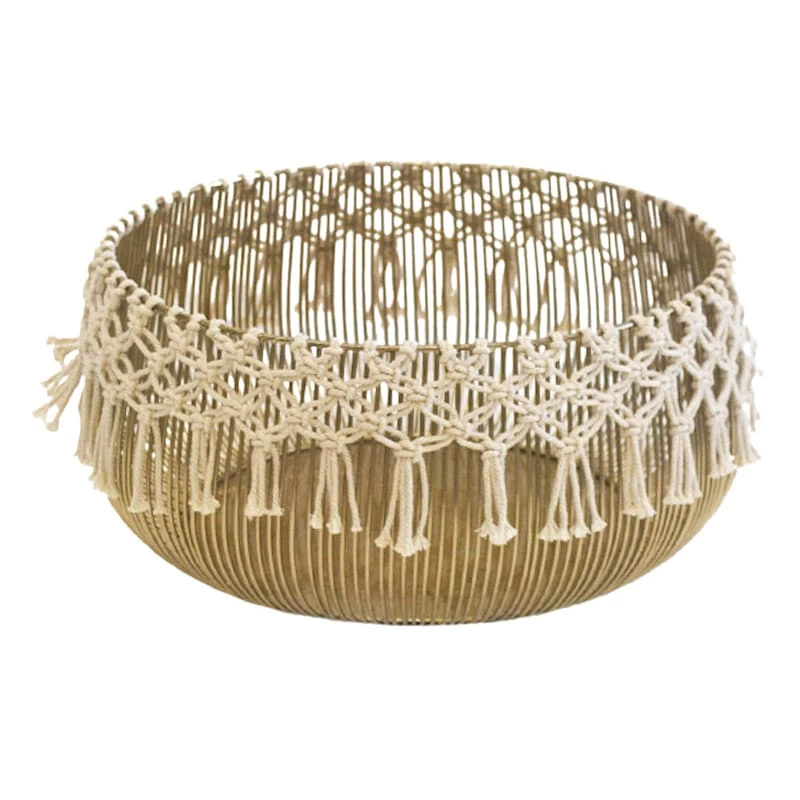 Gold Metal Bowl, 15" 3 Gold Metal Bowl, 15"