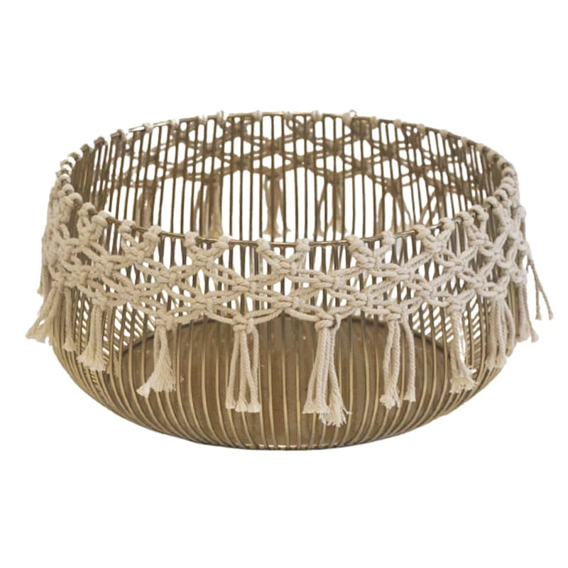 Gold Metal Bowl, 17" 3 Gold Metal Bowl, 17"