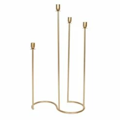 Gold Metal Candle Holder, 30"