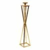 Gold Metal Candle Holder, 36"