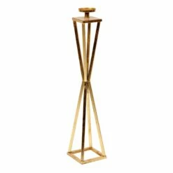 Gold Metal Candle Holder, 36"