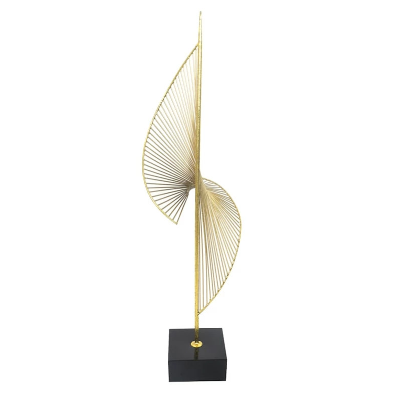 Gold Metal Floor Decor, 29" 3 Gold Metal Floor Decor, 29"