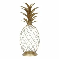 Gold Metal Pineapple Decor, 29"