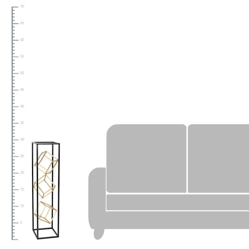 Gold Metal Stacked Boxes Decor, 29" 4 Gold Metal Stacked Boxes Decor, 29" - Image 2