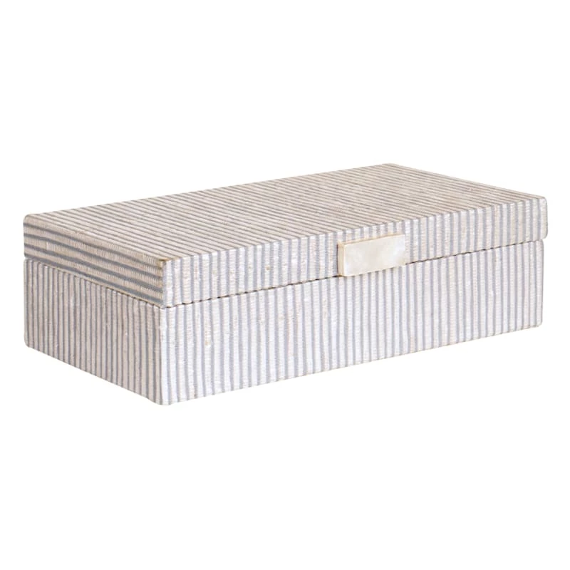 Grace Mitchell Blue Water Hyacinth Box, 13x4 3 Grace Mitchell Blue Water Hyacinth Box, 13x4