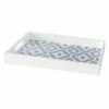 Grace Mitchell Blue & White Print Wood Decorative Tray, 18x12 1 Grace Mitchell Blue & White Print Wood Decorative Tray, 18x12 -Home Decoration Sales Shop grace mitchell blue white print wood decorative tray 18x12 1