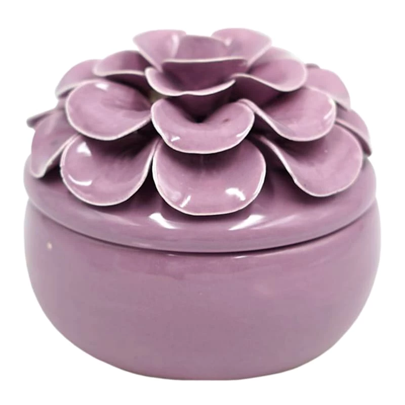 Grace Mitchell Purple Floral Jewelry Box, 4" 3 Grace Mitchell Purple Floral Jewelry Box, 4"