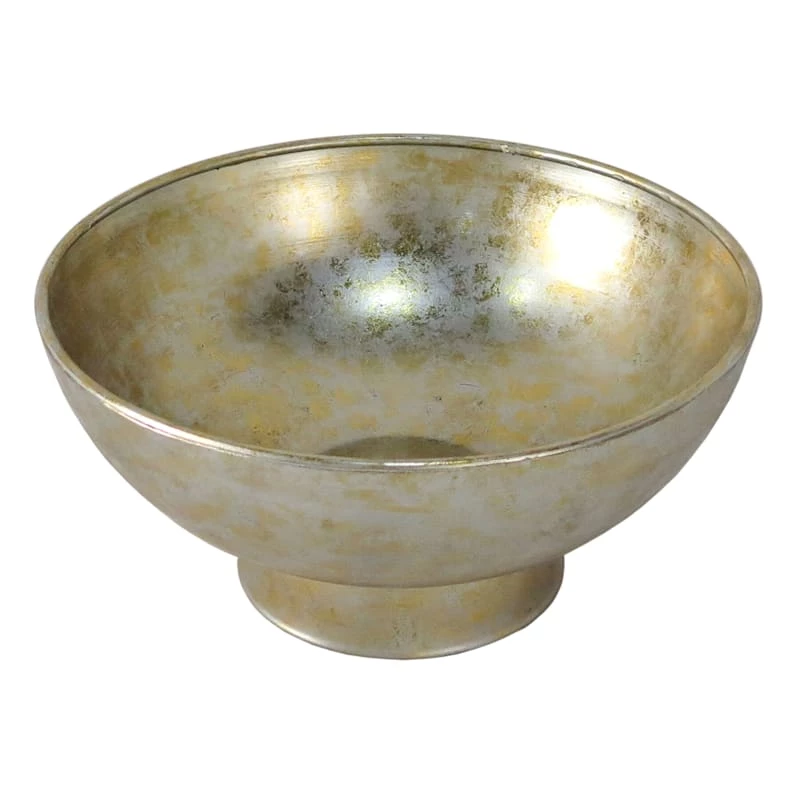 Grace Mitchell White Gold Metal Bowl, 13.5" 3 Grace Mitchell White Gold Metal Bowl, 13.5"