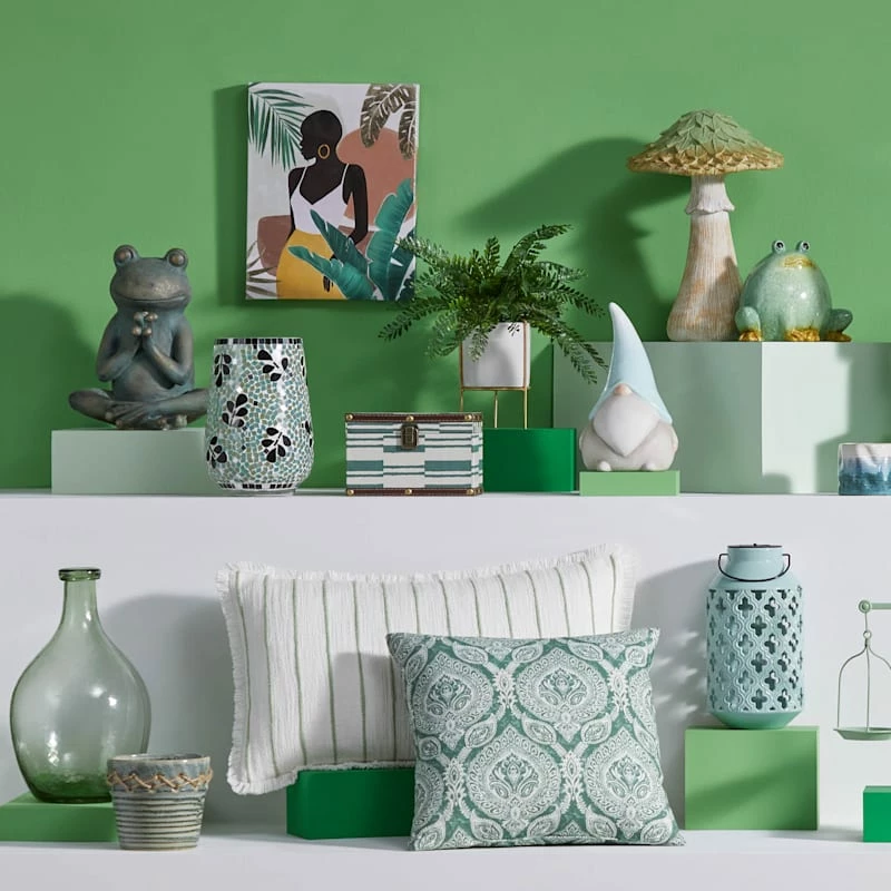 Green & White Wood Box Decor, 8x5 4 Green & White Wood Box Decor, 8x5 - Image 2