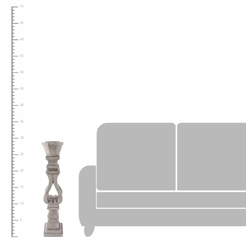 Grey Candle Holder, 29" 4 Grey Candle Holder, 29" - Image 2
