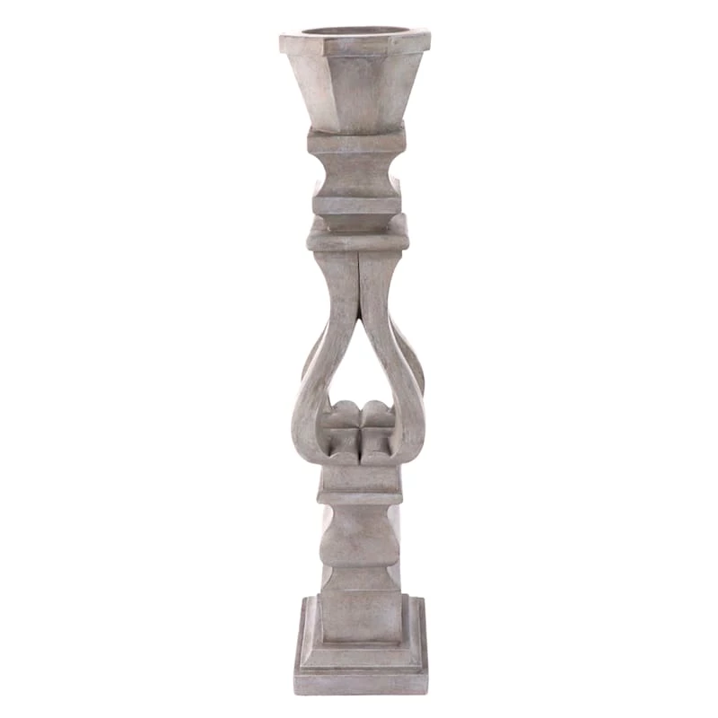 Grey Candle Holder, 29" 3 Grey Candle Holder, 29"