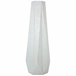 Grey Geo Floor Vase, 36"