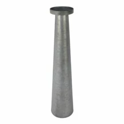 Grey Metal Floor Candle Holder, 32"