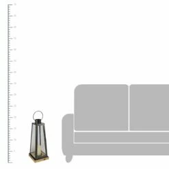 Grey Metal & Wood Lantern, 23" 5 Grey Metal & Wood Lantern, 23" -Home Decoration Sales Shop grey metal wood lantern 23 1