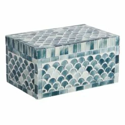 Grey Mosaic Decorative Box, 8x4
