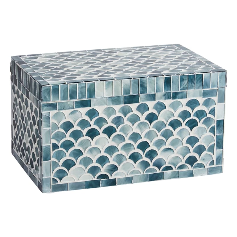 Grey Mosaic Decorative Box, 9x5 3 Grey Mosaic Decorative Box, 9x5