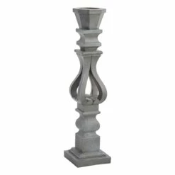 Grey Resin Candle Holder, 29"