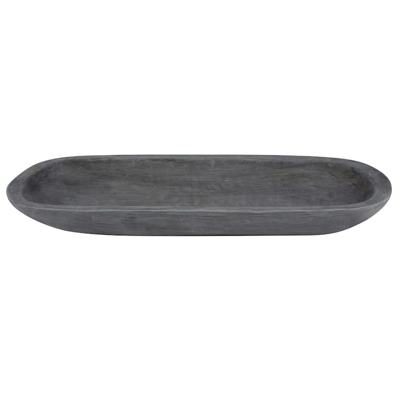 Grey Wooden Look Tray, 18x6.5 3 Grey Wooden Look Tray, 18x6.5