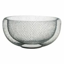 Honeybloom Black Metal Wire Bowl, 11"