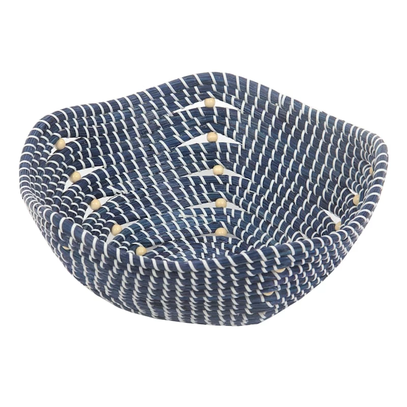 Honeybloom Blue Seagrass Bowl, 15" 3 Honeybloom Blue Seagrass Bowl, 15"
