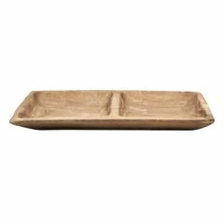 Honeybloom Brown Wood Tray, 27x16