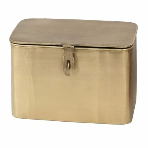 Honeybloom Gold Metal Decorative Box, 9" -Home Decoration Sales Shop honeybloom gold metal decorative box 9