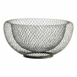 Honeybloom Grey Wire Bowl, 8"