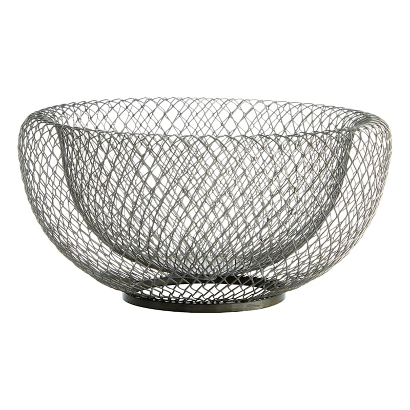 Honeybloom Grey Wire Bowl, 8" 3 Honeybloom Grey Wire Bowl, 8"