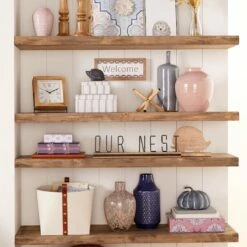 Honeybloom Ivory & Blue Striped Decorative Box, 6x5 -Home Decoration Sales Shop honeybloom ivory blue striped decorative box 6x5 5