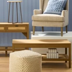 Honeybloom Ivory & Blue Striped Decorative Box, 6x5 -Home Decoration Sales Shop honeybloom ivory blue striped decorative box 6x5 8