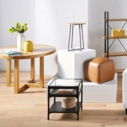 Honeybloom Round Brown Woven Box, 8" -Home Decoration Sales Shop honeybloom round brown woven box 8 2