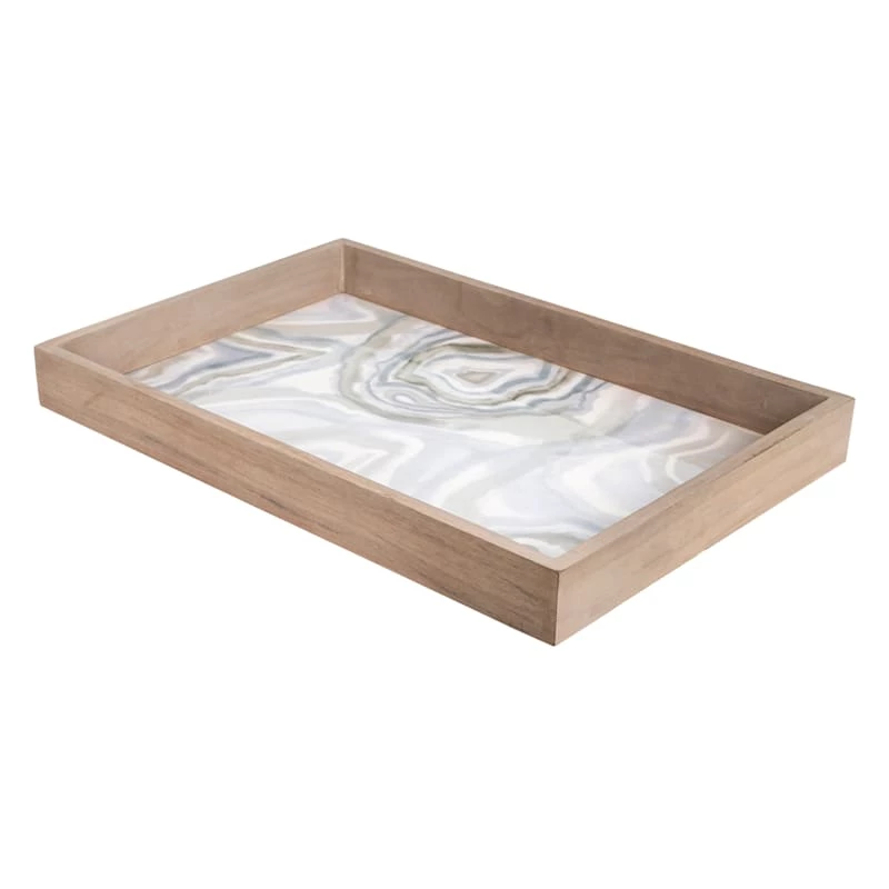 Laila Ali Ash Grey Decorative Tray, 15x10 4 Laila Ali Ash Grey Decorative Tray, 15x10 - Image 2