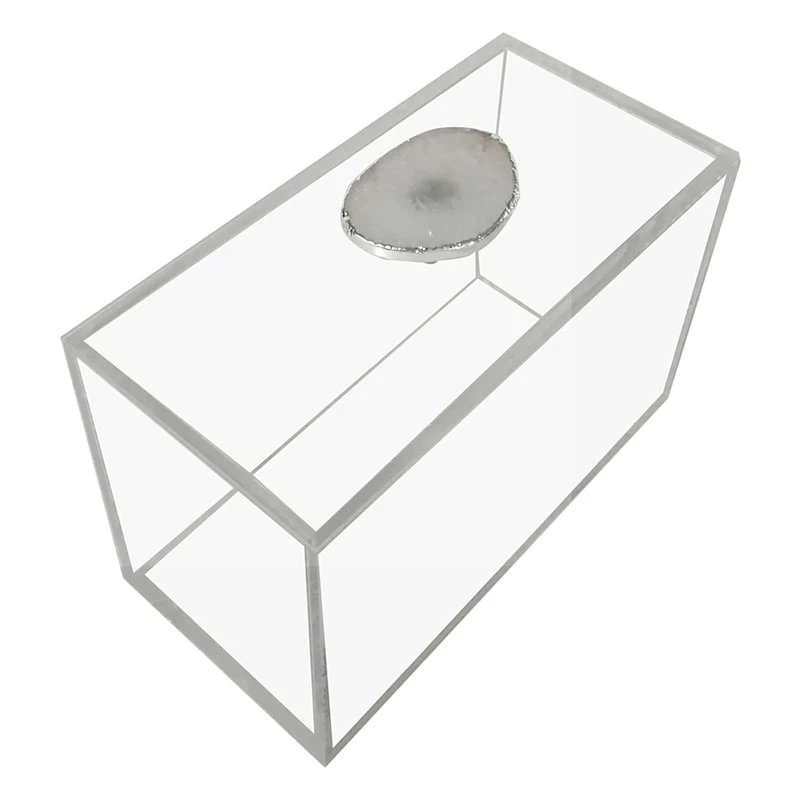 Laila Ali Clear Acrylic Decorative Box, 17x9 3 Laila Ali Clear Acrylic Decorative Box, 17x9