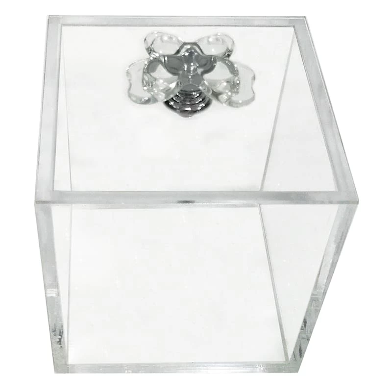 Laila Ali Clear Acrylic Decorative Box, 9" 3 Laila Ali Clear Acrylic Decorative Box, 9"
