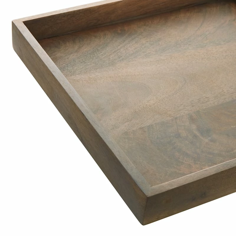 Laila Ali Grey Wood Tray, 12" 4 Laila Ali Grey Wood Tray, 12" - Image 2