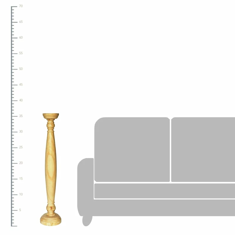 Light Wood Candle Holder, 36" 4 Light Wood Candle Holder, 36" - Image 2