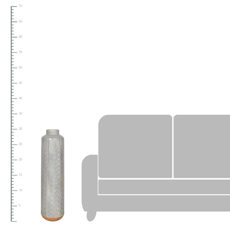 Metal Patterned Floor Vase, 30" 4 Metal Patterned Floor Vase, 30" - Image 2