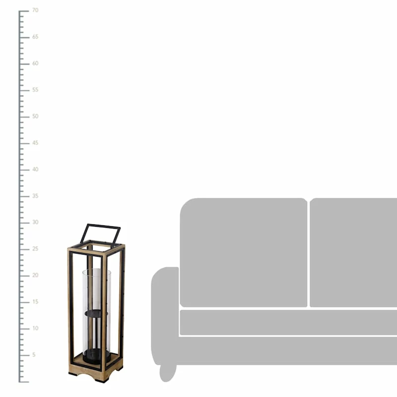 Metal & Wood Candle Holder, 30" 4 Metal & Wood Candle Holder, 30" - Image 2