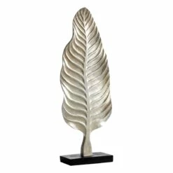 Metallic Leaf Decor With Base, 30"
