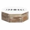 Moon Phases Hexagon Box, 8.5" 2 Moon Phases Hexagon Box, 8.5" -Home Decoration Sales Shop moon phases hexagon box 8.5
