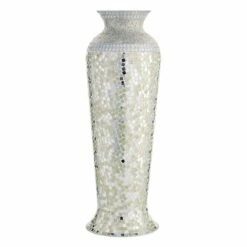 Mosaic Metal Floor Vase, 30"