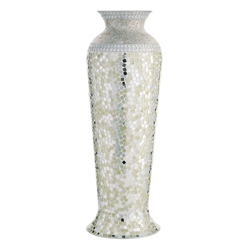 Mosaic Metal Floor Vase, 30" 3 Mosaic Metal Floor Vase, 30"
