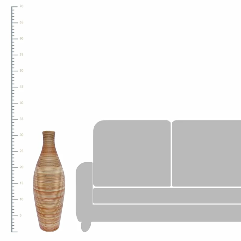 Natural Rattan Floor Vase, 31" 4 Natural Rattan Floor Vase, 31" - Image 2