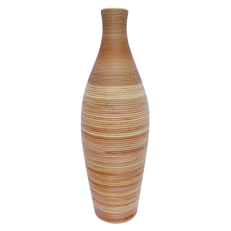 Natural Rattan Floor Vase, 31" 3 Natural Rattan Floor Vase, 31"