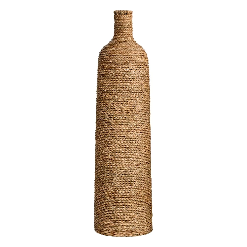 Natural Twist-Weave Seagrass Vase, 29" 3 Natural Twist-Weave Seagrass Vase, 29"