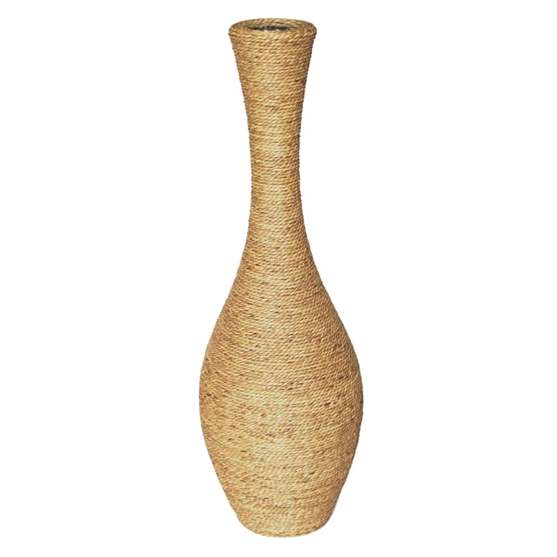 Natural Twist-Weave Seagrass Vase, 36" 3 Natural Twist-Weave Seagrass Vase, 36"