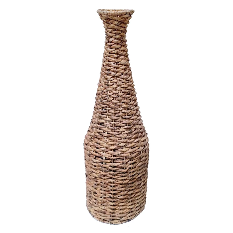 Natural Water Hyacinth Vase, 36" 3 Natural Water Hyacinth Vase, 36"