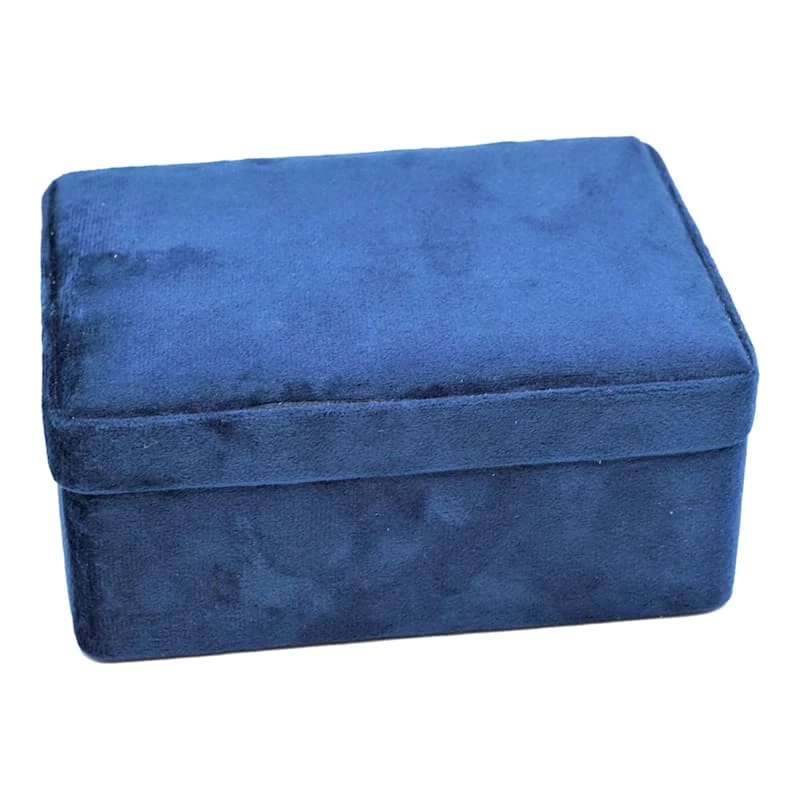 Navy Blue Velvet Box, 6x5 3 Navy Blue Velvet Box, 6x5