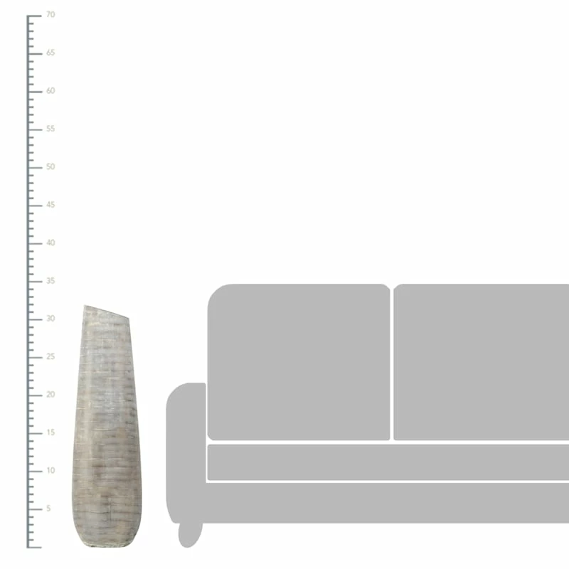 Neutral Striated Floor Vase, 32" 4 Neutral Striated Floor Vase, 32" - Image 2